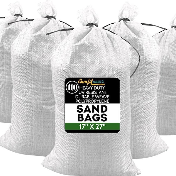 Comfitwear Heavy Duty Durable SandBags Empty Woven Sand Bags 17 x 27, 100PK PSB-1727-100 - main